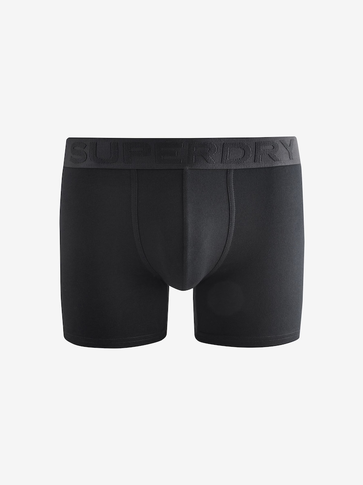Superdry Black Logo Boxer Triple Pack - Image 2 of 8