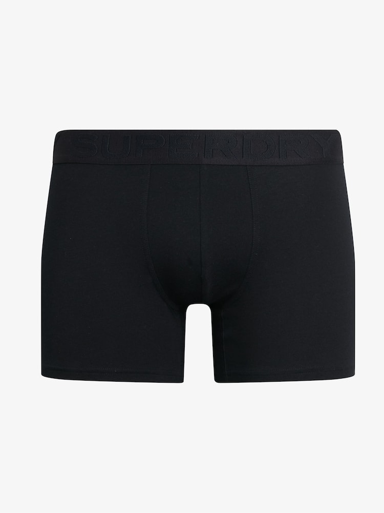 Superdry Black Logo Boxer Triple Pack - Image 3 of 8