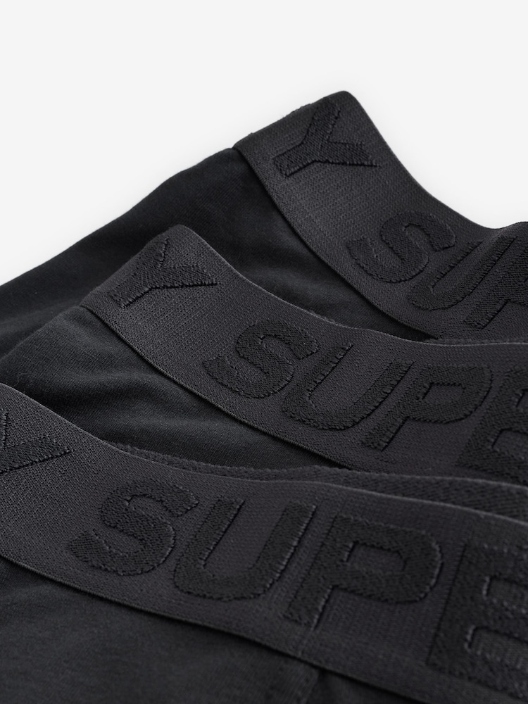 Superdry Black Logo Boxer Triple Pack - Image 4 of 8