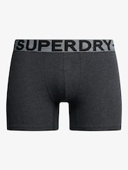 Черный меланжевый Raven - Superdry Logo Boxer Triple Pack - Изображение 4 из 7