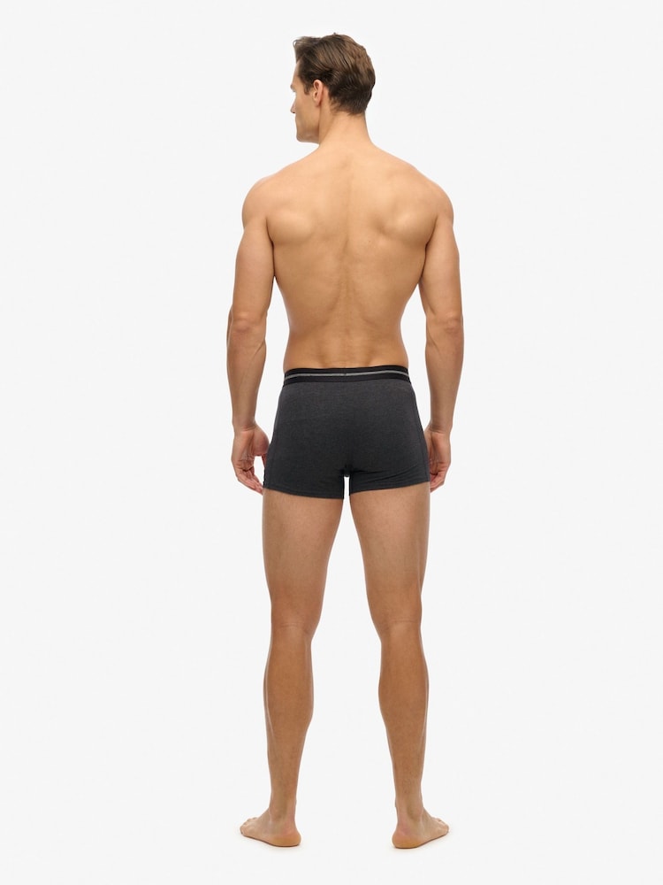 Черный меланжевый Raven - Superdry Logo Boxer Triple Pack - Изображение 7 из 7