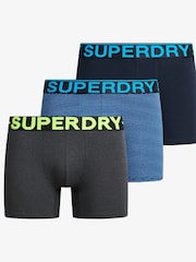 Superdry Navy Blue Stripe Logo Boxer Triple Pack - Image 2 of 8