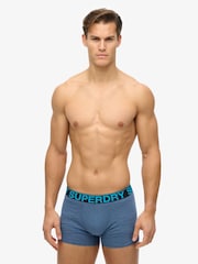 Superdry Navy Blue Stripe Logo Boxer Triple Pack - Image 7 of 8