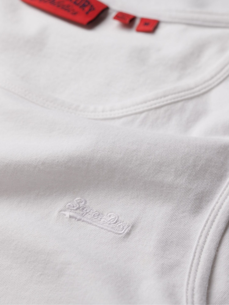 Bela - Superdry majica brez rokavov z logotipom Essential ozek kroj - Slika 7 iz 7 Bela - Superdry majica brez rokavov z logotipom Essential ozek kroj - Slika 7 iz 7