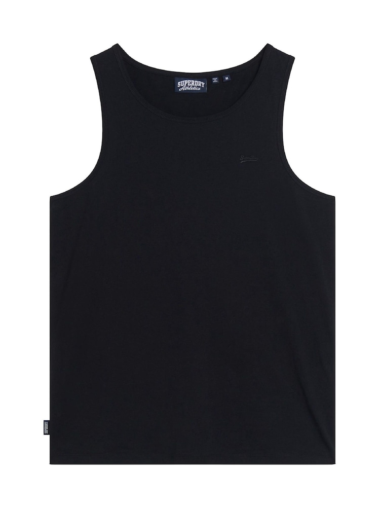 Superdry Black Essential Logo Slim Fit Vest Top - Image 5 of 6