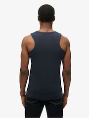 Superdry Eclipse Navy Essential Logo Slim Fit Vest Top - Image 2 of 6