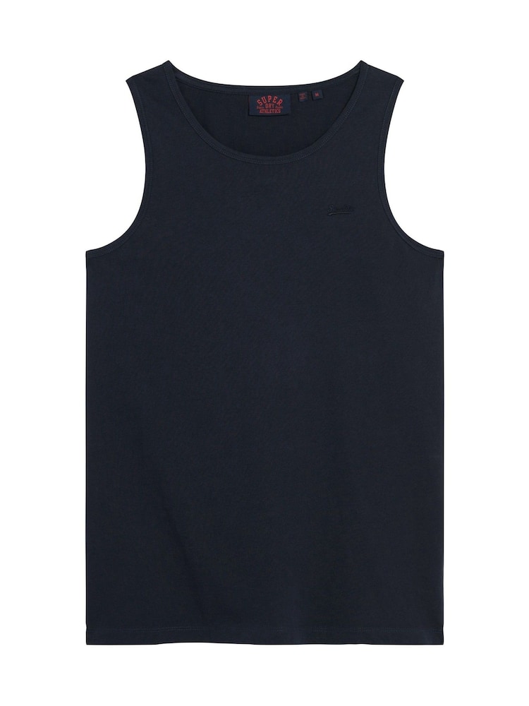 Superdry Eclipse Navy Essential Logo Slim Fit Vest Top - Image 5 of 6