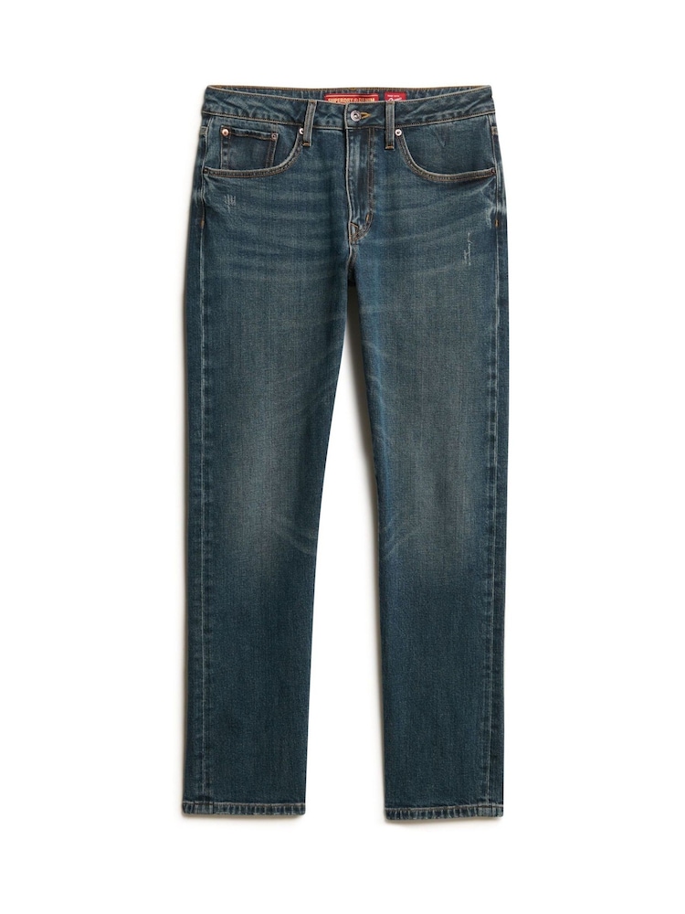 Superdry Viper Vintage Indigo Slim Vintage Straight Jeans - Image 6 of 7