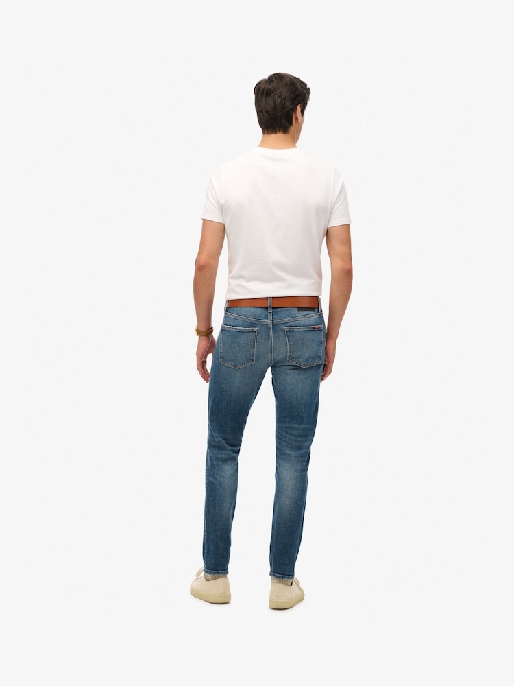 Superdry Buck Blue Slim Vintage Jeans - Image 3 of 7