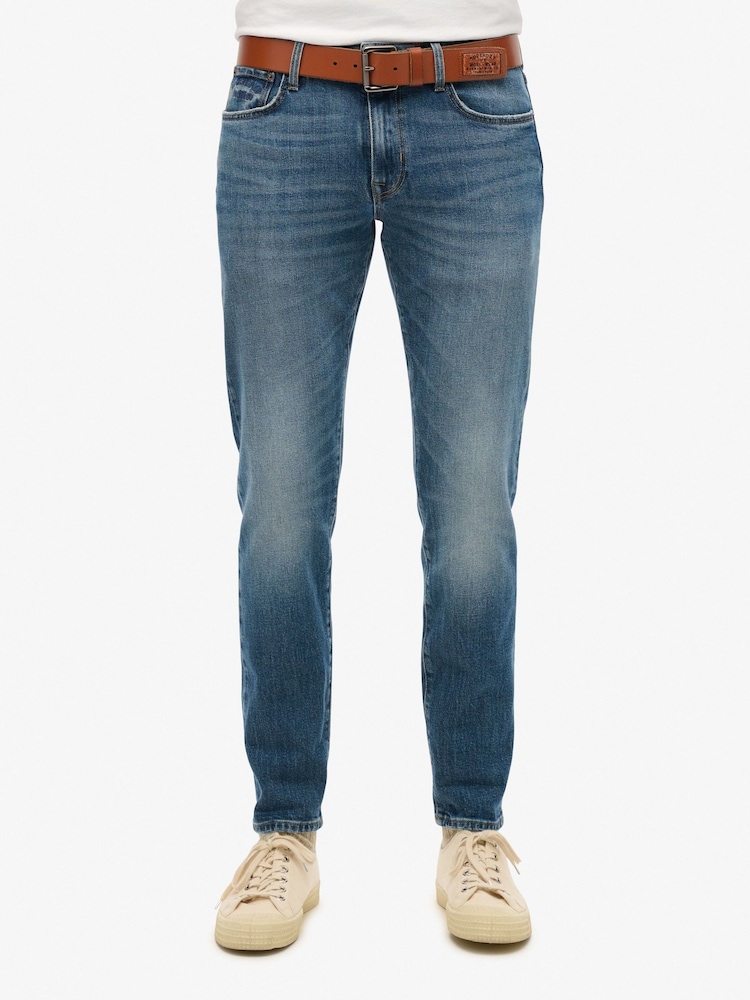 Superdry Buck Blue Slim Vintage Jeans - Image 4 of 7