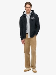 Superdry Black Core Logo City Loose Fit Zip Hood - Image 3 of 5