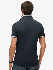 Темно-синий Eclipse - Футболка-поло свободного кроя с контрастной отделкой Superdry Sportswear - Изображение 2 из 6