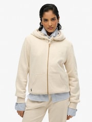 Superdry Cream Essential Logo Zip Hoodie - Image 1 of 1