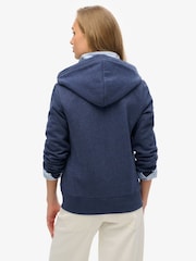 Superdry Blue Essential Logo Zip Hoodie - Image 2 of 6