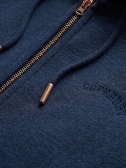 Superdry Blue Essential Logo Zip Hoodie - Image 6 of 6