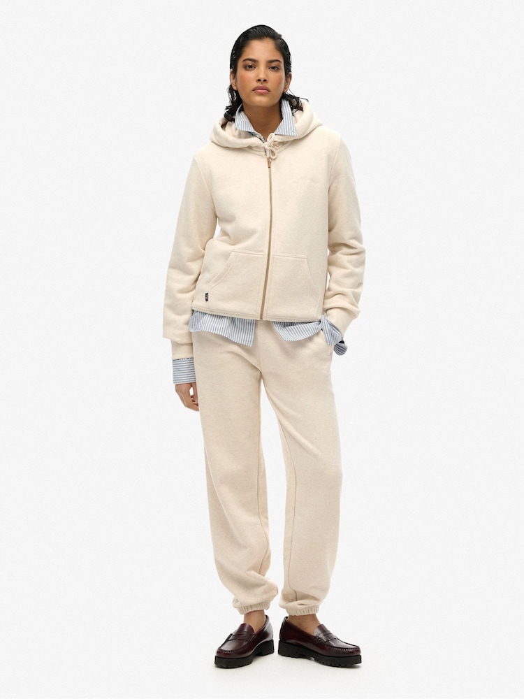 Superdry Cream Essential Logo Joggers - Image 1 of 7