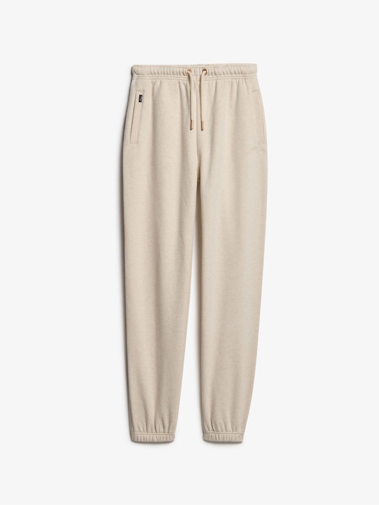 Superdry Cream Essential Logo Joggers - Image 6 of 7