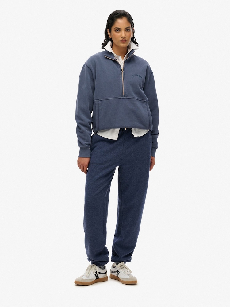 Superdry Blue Essential Logo Joggers - Image 1 of 7