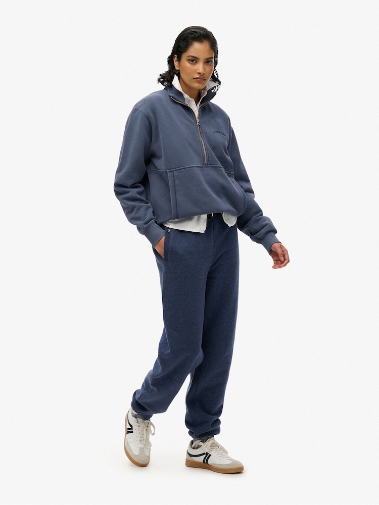 Superdry Blue Essential Logo Joggers - Image 3 of 7