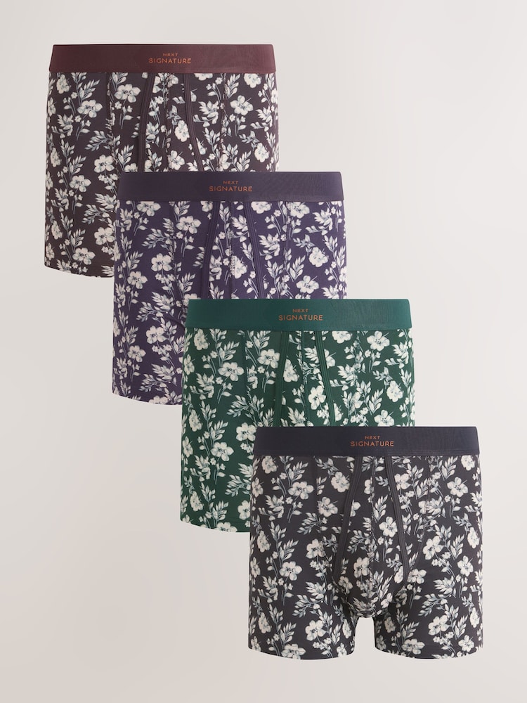 Navy Modal 4 pack Signature A-Fronts Boxers - Image 1 of 8