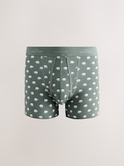 Blue Winter Animal Pattern 4 pack Signature A-Fronts Boxers - Image 3 of 8