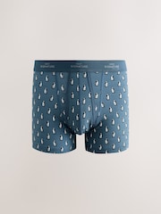 Blue Winter Animal Pattern 4 pack Signature A-Fronts Boxers - Image 9 of 11