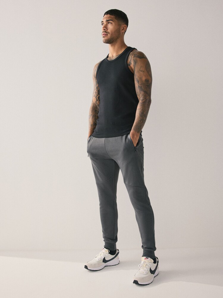 Black Rib Vests 5 Pack - Image 1 of 4