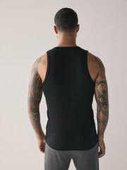 Black Rib Vests 5 Pack - Image 3 of 4