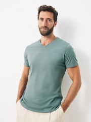 Blue Regular Fit 100% Cotton V-Neck Layering T-Shirts 5 Pack - Image 5 of 13
