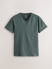 Blue Regular Fit 100% Cotton V-Neck Layering T-Shirts 5 Pack - Image 9 of 13
