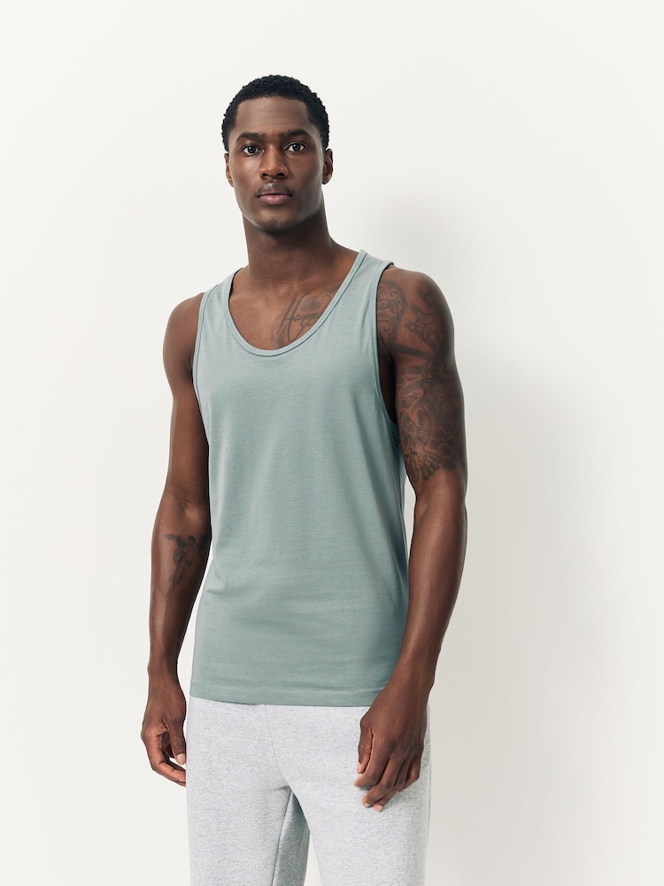 Blue/Grey Rib Vests 5 Pack - Image 12 of 12