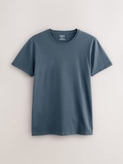 Blue Slim Fit 100% Cotton Layering T-Shirts 5 Pack - Image 3 of 8