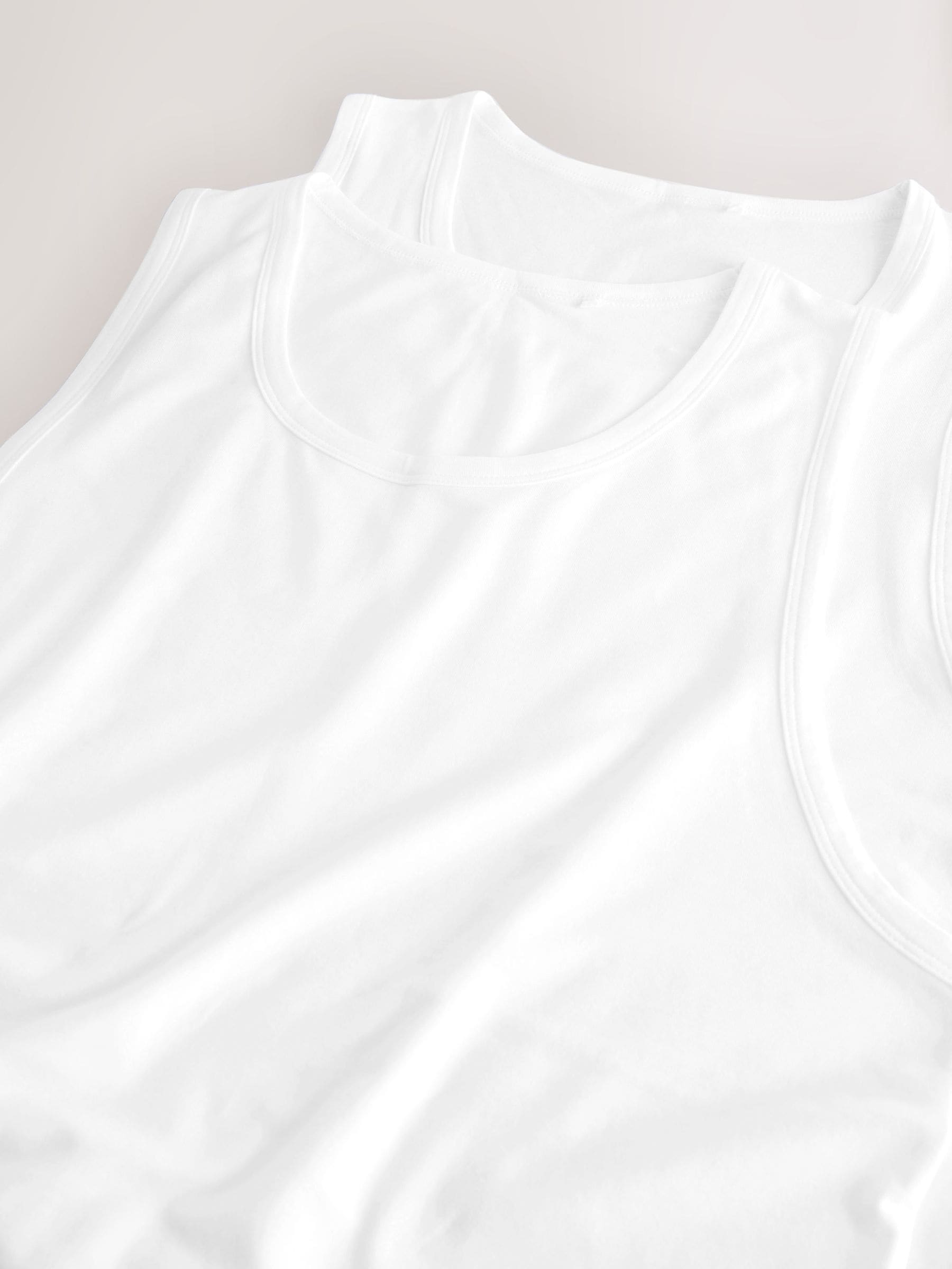 Buy White Modal Layering Vests 2 Pack from Next Romania