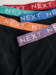 Black Bright Red/ Blue Marl Waistbands Trunks Boxers 5 Pack - Image 9 of 9