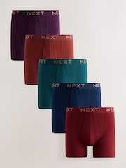 Red/Blue/Purple Rich 5 Pack A-Front Boxers - Image 1 of 10