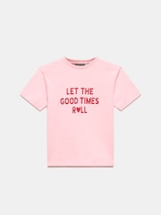 Mint Velvet Pink Graphic Print 100% Cotton T-Shirt - Image 5 of 7