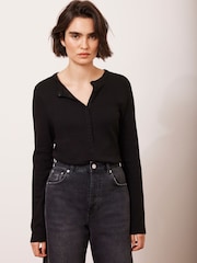 Mint Velvet Black Button Up Top - Image 2 of 8
