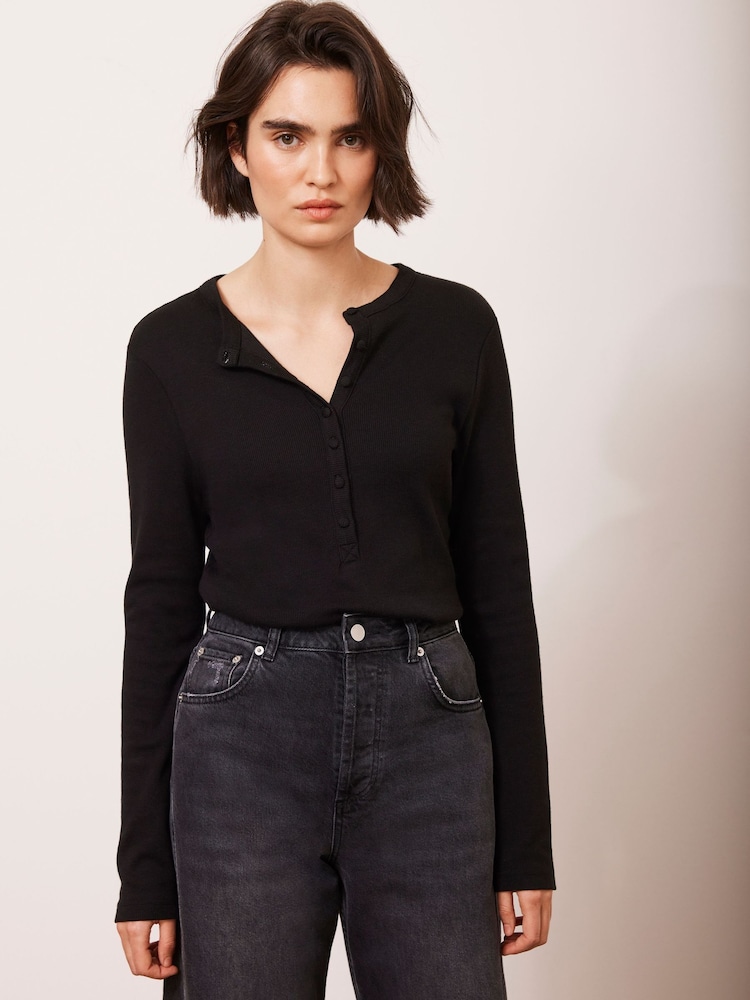 Mint Velvet Black Button Up Top - Image 2 of 8