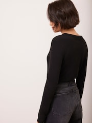Mint Velvet Black Button Up Top - Image 3 of 8