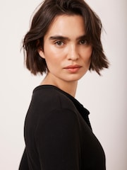 Mint Velvet Black Button Up Top - Image 5 of 8