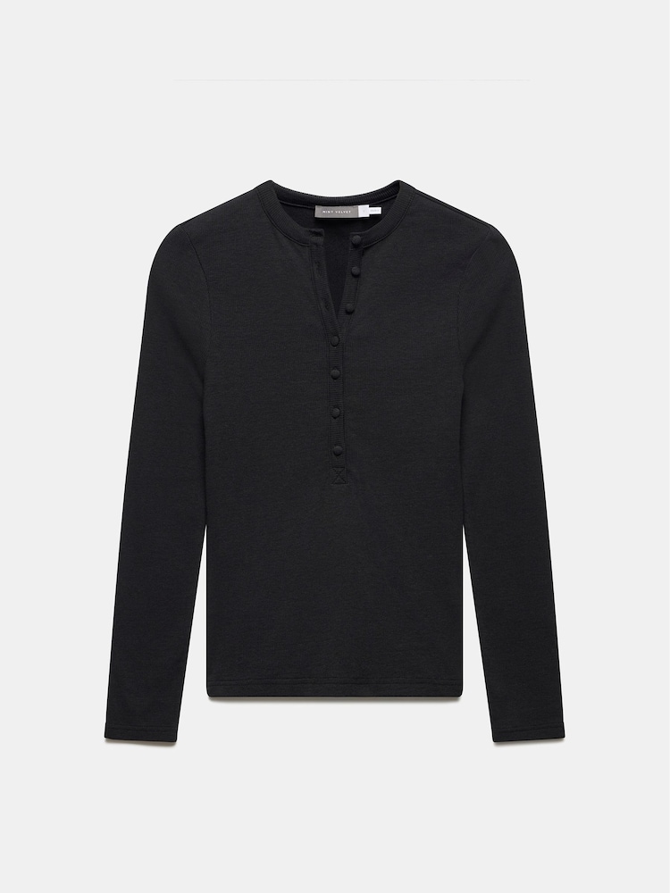 Mint Velvet Black Button Up Top - Image 6 of 8