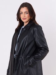 Lakeland Leather Black Bilsco Longline Jacket - Image 2 of 7