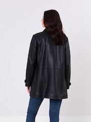 Lakeland Leather Black Bilsco Longline Jacket - Image 7 of 7