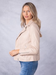 Lakeland Leather Cream Tarraby Biker Jacket - Image 3 of 7