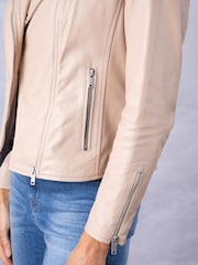 Lakeland Leather Cream Tarraby Biker Jacket - Image 4 of 7