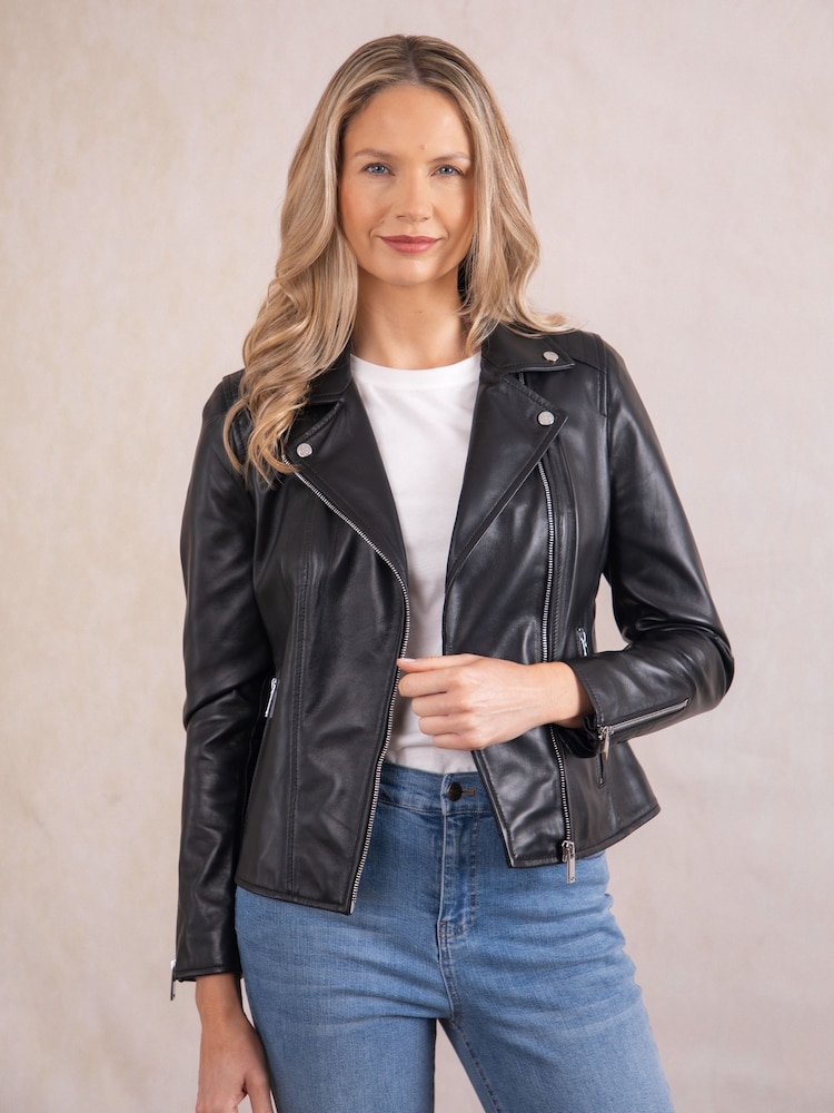 Lakeland Leather Black Tarraby Biker Jacket - Image 1 of 6