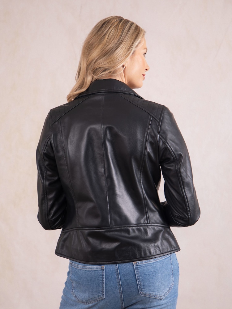 Lakeland Leather Black Tarraby Biker Jacket - Image 2 of 6