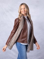 Lakeland Leather Brown Crosthwaite Collared Jacket - Image 5 of 9