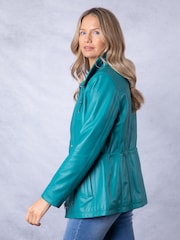 Lakeland Leather Teal Levens Leather Field Jacket - Image 4 of 9