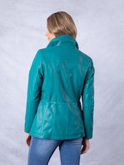 Lakeland Leather Teal Levens Leather Field Jacket - Image 5 of 9